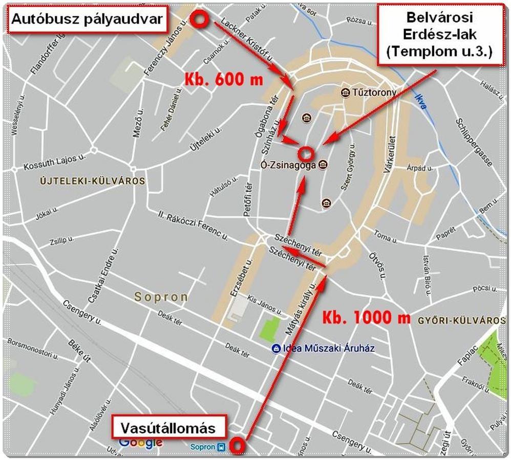 Belvárosi Erdész-lak Sopron Exterior foto